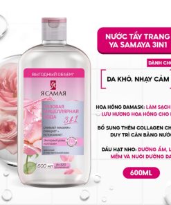 Nước tẩy trang YA SAMAYA Rose micellar water 600ml [ Tặng 1 bông tẩy trang]