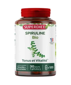 [SUPERDIET]Viên tảo xoắn hữu cơ - Spiruline Bio -  120 viên