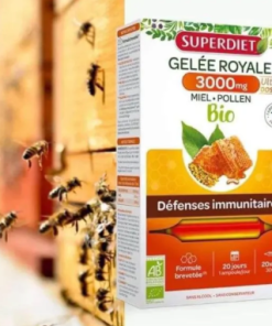 [SUPERDIET]  Sữa ong chúa 3000mg- Royal Jelly 3000mg Organic- [ ống nhựa/ thủy tinh]