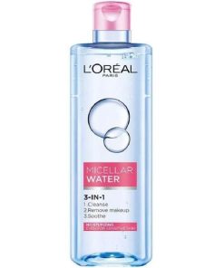 Nước Tẩy Trang Loreal 3 in 1 Micellar Water Moisturizing 400ml (hồng)