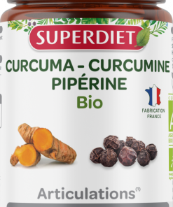 [SUPERDIET] Nghệ tiêu đen hỗ trợ xương khớp -  Curcuma Curcumine Pipérine Bio-  45 viên