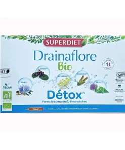[SUPERDIET]"Detox thải độc 5in1 Gan, phổi, thận, ruột, da" -  Drainaflore Bio Detox - 20[ ống nhựa/ ống thủy tinh]