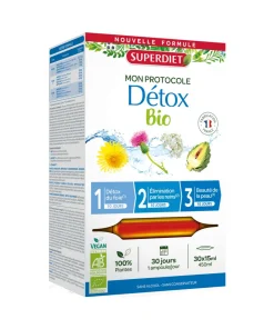 [SUPERDIET] Detox thải độc 3in1 - ROTOCOLE DÉTOX BIO SUPERDIET-  30 ống