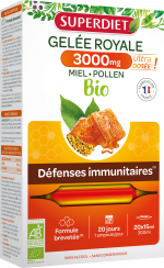 [SUPERDIET]  Sữa ong chúa 3000mg- Royal Jelly 3000mg Organic- [ ống nhựa/ thủy tinh]