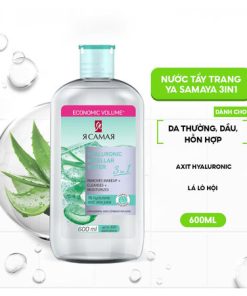 Nước tẩy trang YA SAMAYA Hyaluron micellar water 600ml [ Tặng 1 bông tẩy trang]